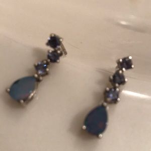 Blue Opal stud earrings